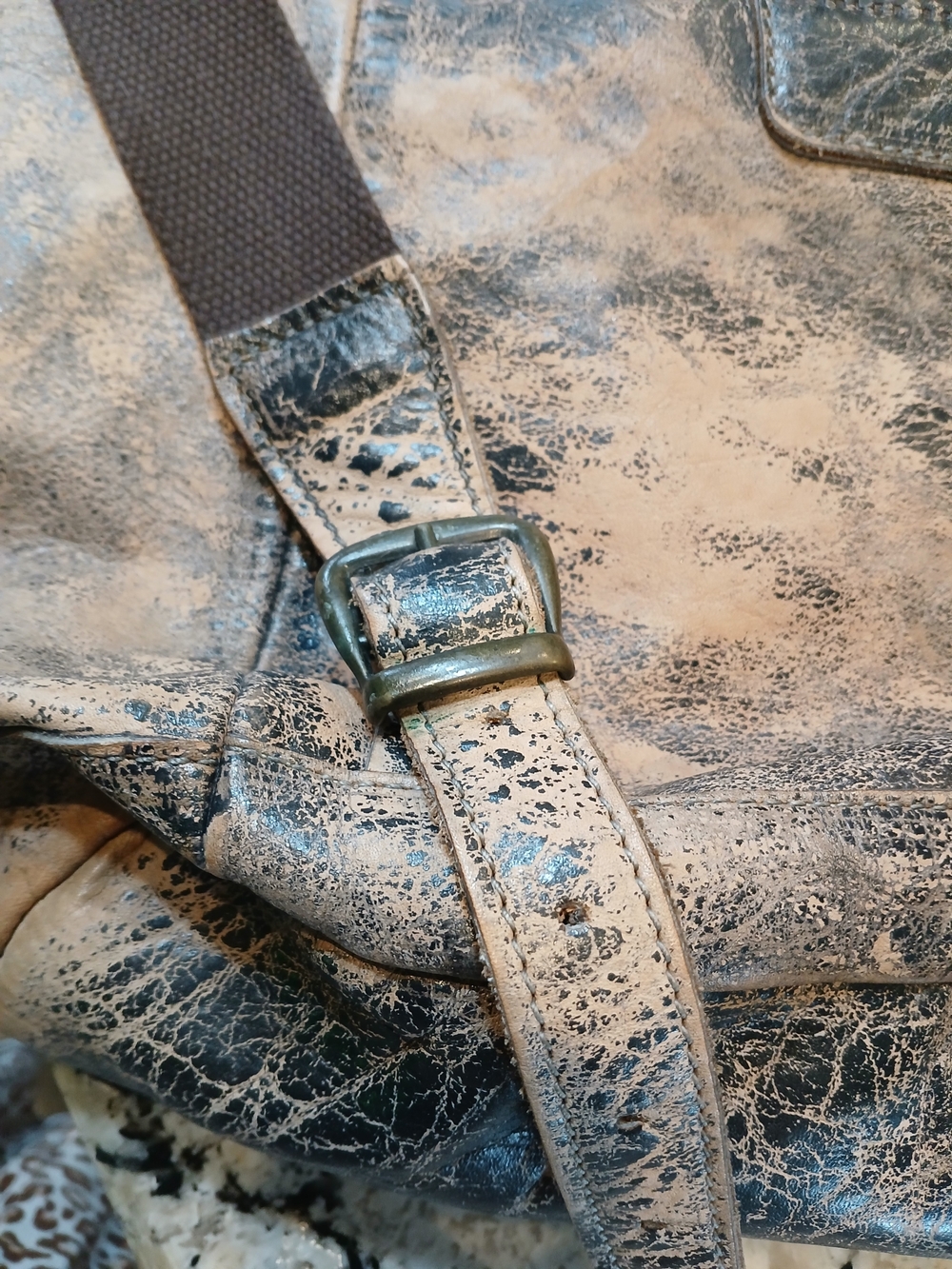 BED STU Distressed Leather JERICHO Brown Backpack - Picture 4 of 13